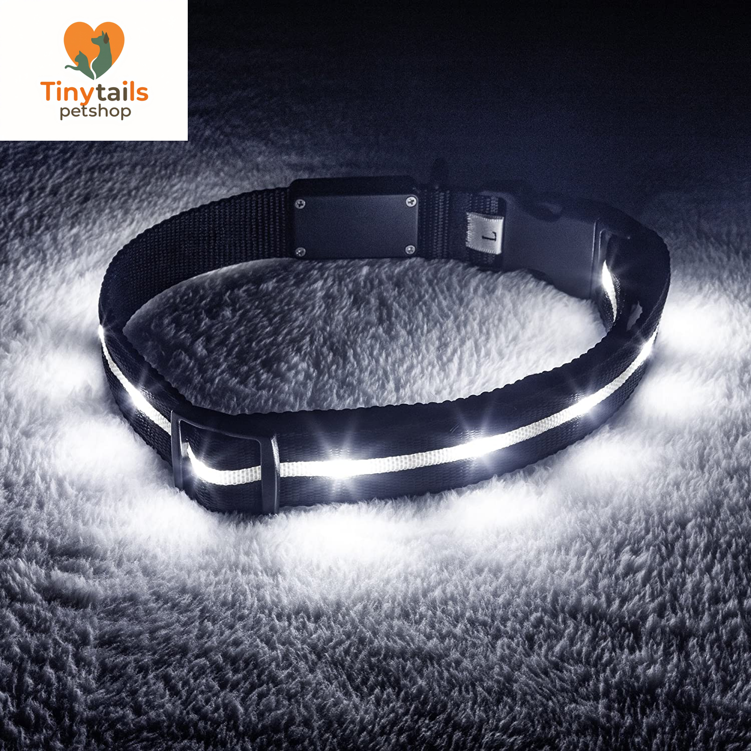 BLAZIN Brightest Light up Dog Collars - the Original LED Dog Collar with 1,000 Feet of Visibility - USB Rechargeable Waterproof Dog Collar Light - Dog Lights for Night Walking - USA Brand