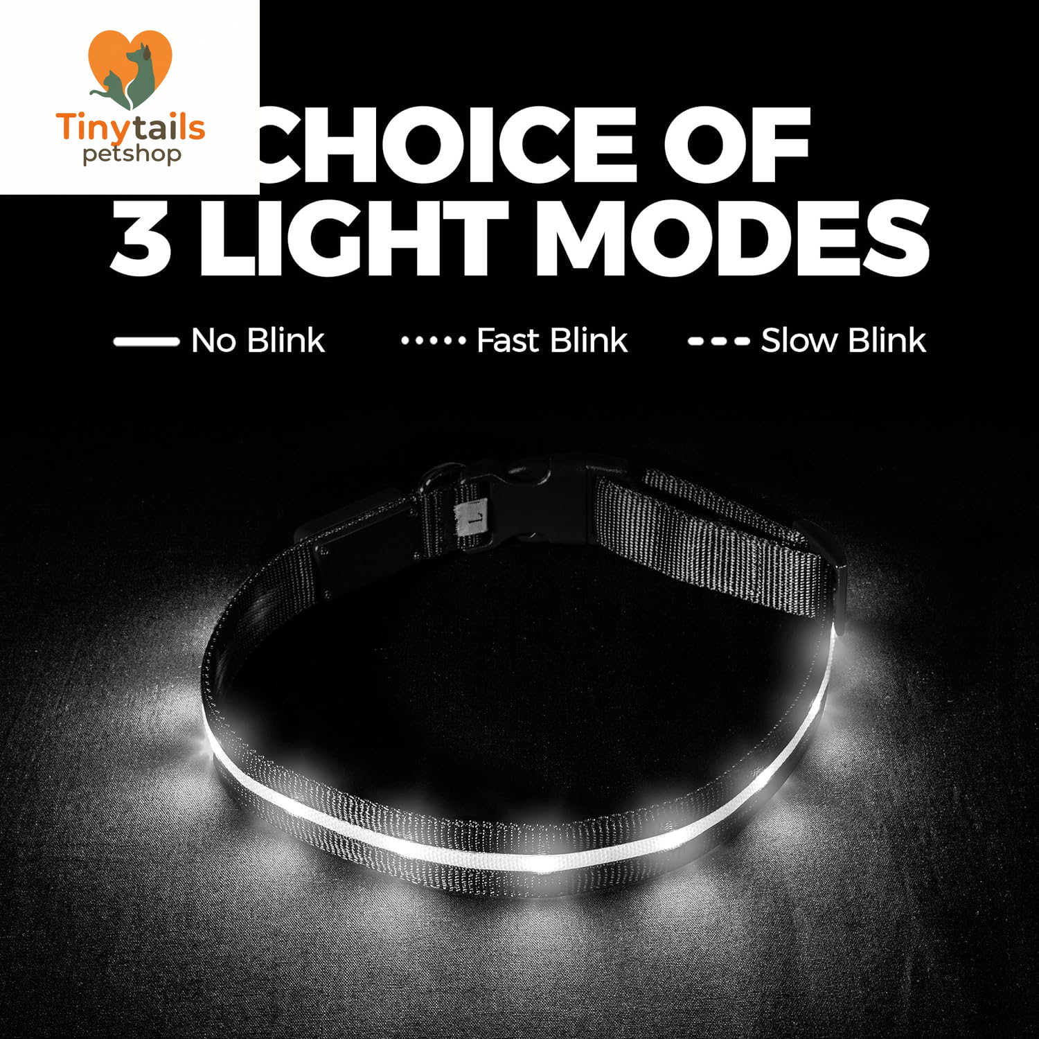 BLAZIN Brightest Light up Dog Collars - the Original LED Dog Collar with 1,000 Feet of Visibility - USB Rechargeable Waterproof Dog Collar Light - Dog Lights for Night Walking - USA Brand